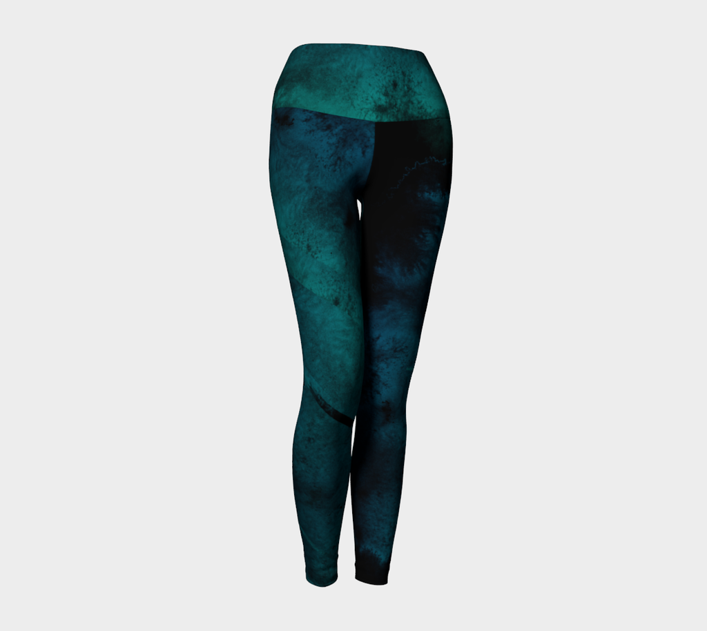 Earthtones Turquoise Blue - Yoga Leggings