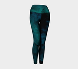 Earthtones Turquoise Blue - Yoga Leggings