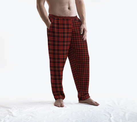 Tartan with a Twist, Red - Unisex Lounge Pants