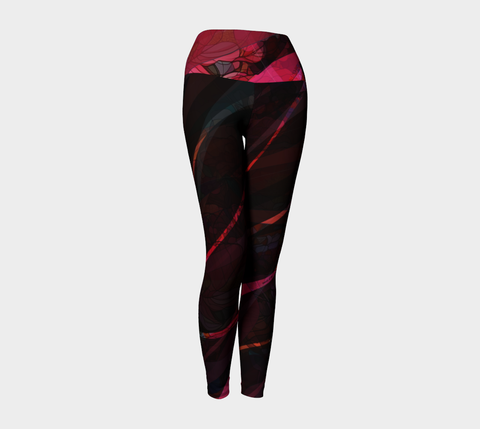 Mosaic of Me, Red Dark - Yoga Leggings