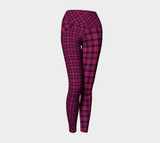 Tartan with a Twist, Pink - Yoga Leggings