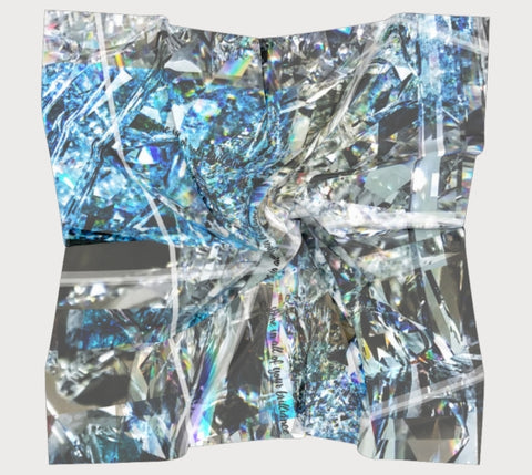 Shine Saphire - 36" Square Scarf