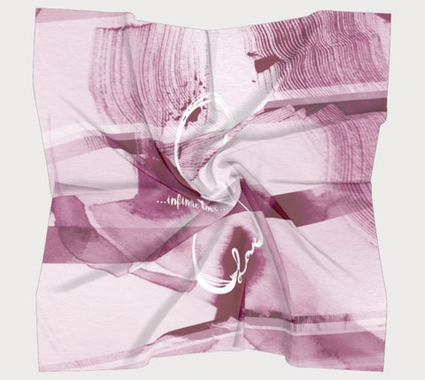 Infinite Love Plum - 36" Square Scarf