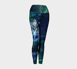 Canada Marble - Multi Blue Green - Yoga Leggings