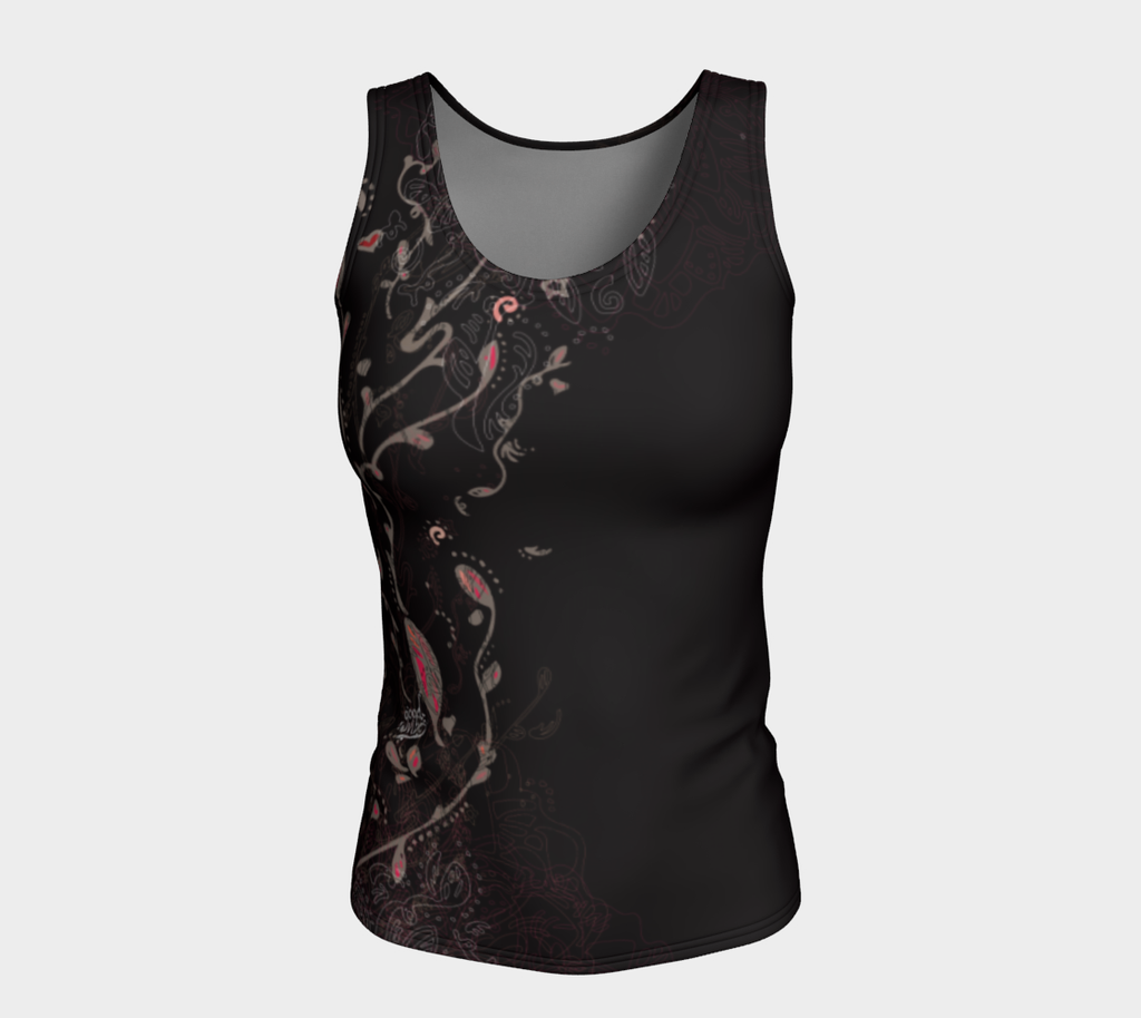 Good Vibes Black - Fitted Tank Top