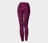 Tartan with a Twist, Pink - Leggings