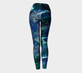 Canada Marble - Multi Blue Green - Yoga Leggings