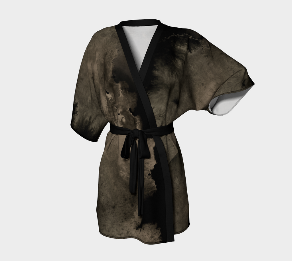 Earthtones Ash Gold - Kimono Robe