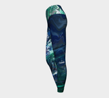 Canada Marble - Multi Blue Green - Yoga Leggings
