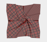 Tartan with a Twist, Red - Square Scarf
