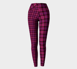 Tartan with a Twist, Pink - Leggings