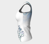 Canada Marble, Blue Green - Fitted Tank Top