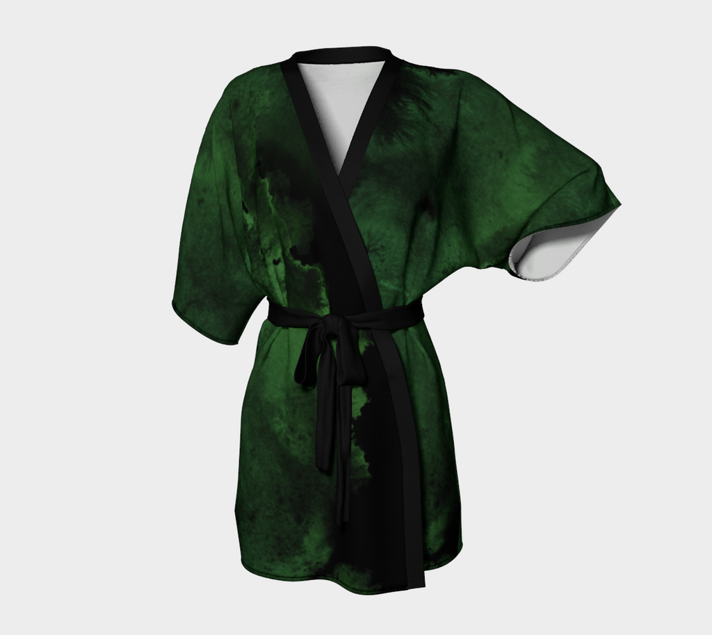 Earthtones Emerald Green - Kimono Robe
