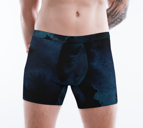 Earthtones Abyss Blue - Mens Boxer Briefs