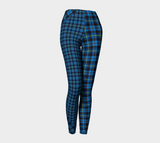 Tartan with a Twist, Blue - Leggings