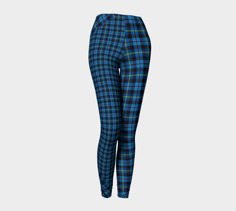 Tartan with a Twist, Blue - Leggings