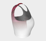 Canada Marble, Pink Red - Crop Top