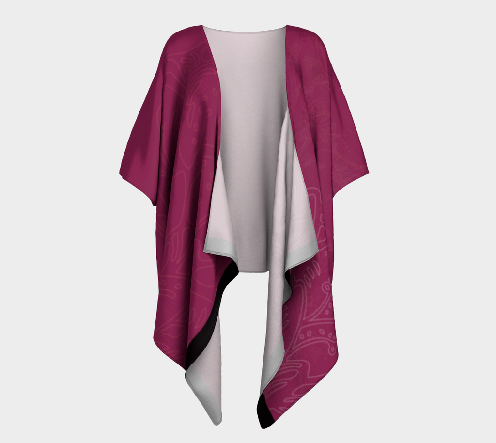 Good Vibes Magenta - Draped Kimono
