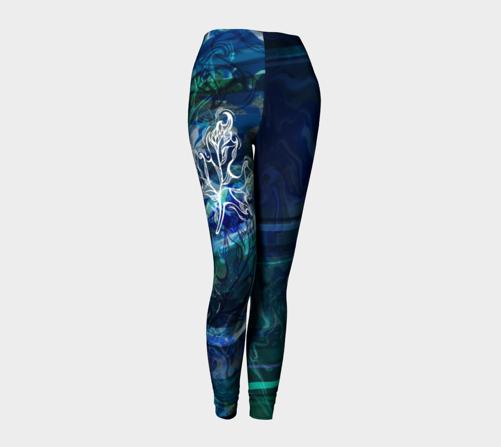 Canada Marble - Multi Blue Green - Leggings