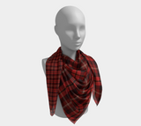 Tartan with a Twist, Red - Square Scarf