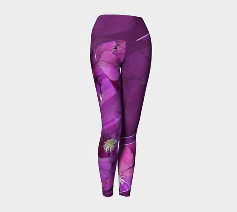 Clematis Picture - Yoga Leggings