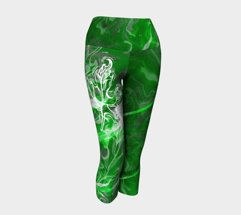 Canada Marble - Green - Yoga Capris