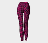 Tartan with a Twist, Pink - Yoga Leggings