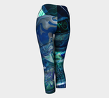 Canada Marble - Multi Blue Green - Yoga Capris