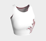 Canada Marble, Pink Red - Crop Top