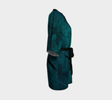 Earthtones Turquoise Blue - Kimono Robe
