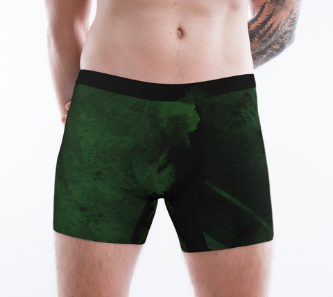 Earthtones Emerald Green - Mens Boxer Briefs