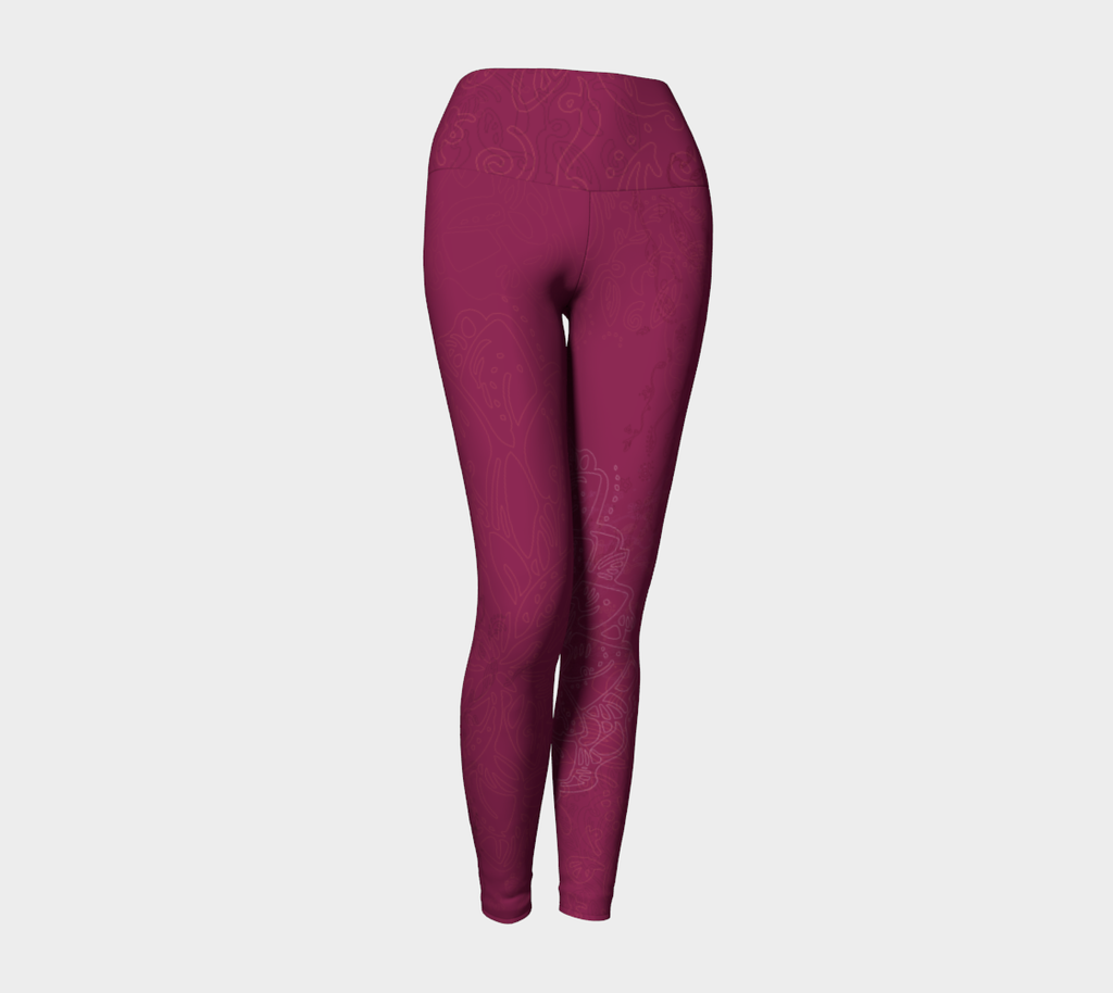 Good Vibes Magenta - Yoga Leggings