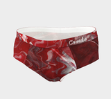 Canada Marble, Red - Women's Cheeky Briefs