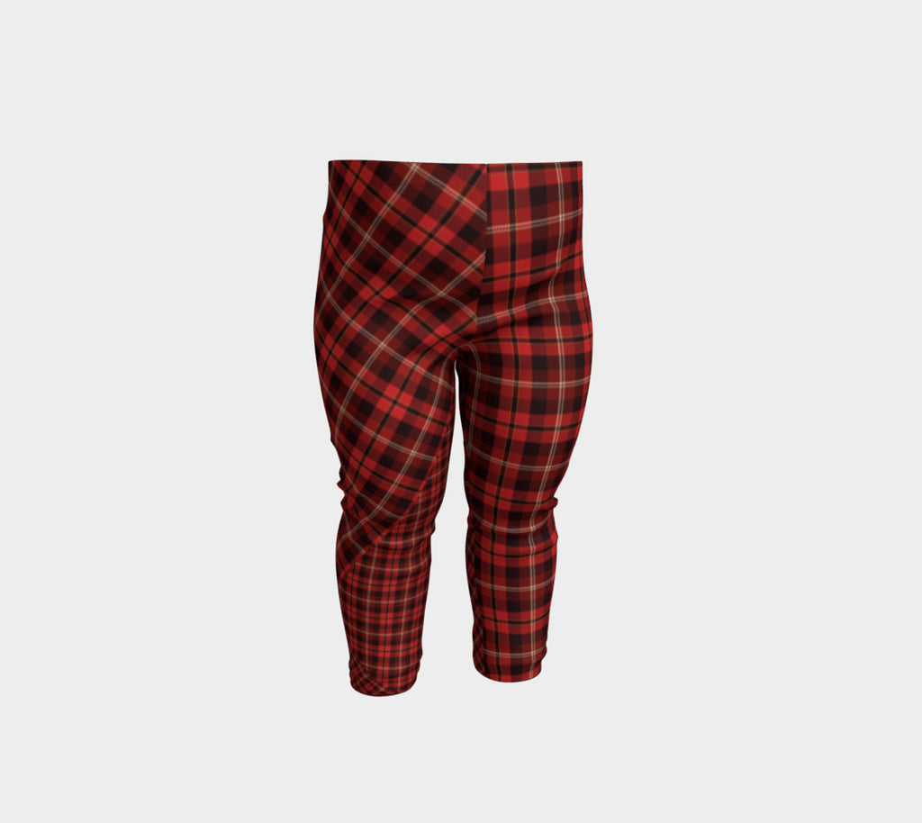 Tartan with a Twist, Red - Baby Leggings