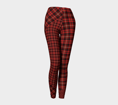 Tartan with a Twist, Red - Leggings